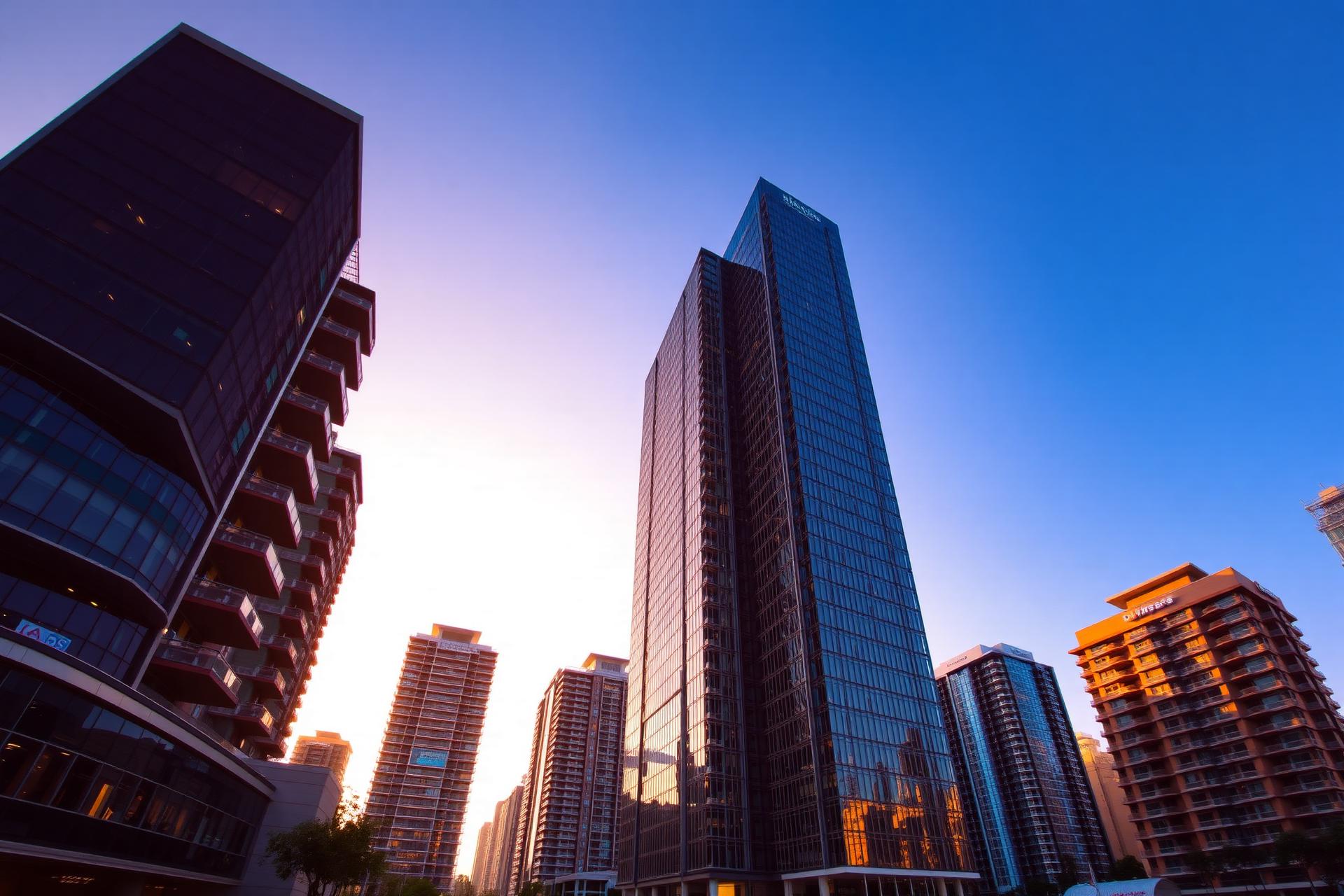 Modern commercial and residential towers